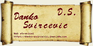 Danko Svirčević vizit kartica